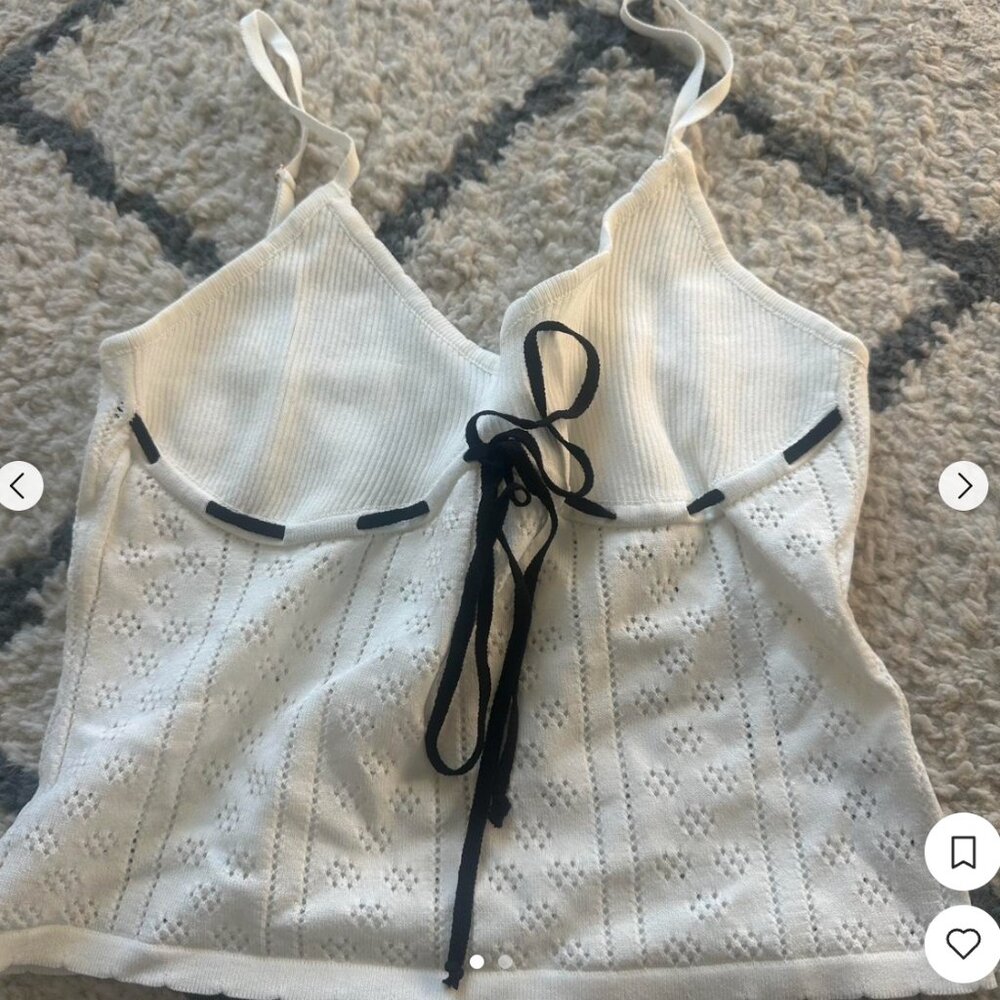Isabelle's Cabinet White and Black Tank Top Size M